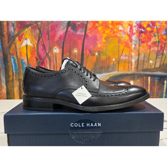 Cole Haan Modern Essentials Wing Oxford Black Size 11 Men\'s Waterproof C34262 main image 6